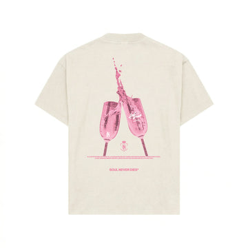Camiseta Brindis - Blanco Crema