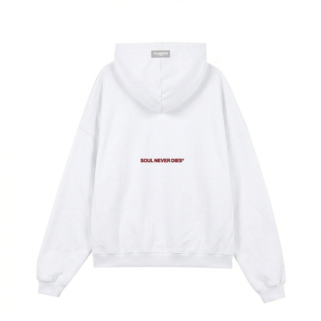 Hoodie Basic Last Drink - Blanco