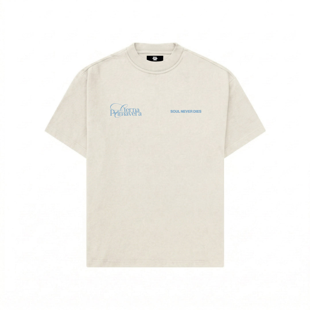 Camiseta Loro Flor Blanco Crema