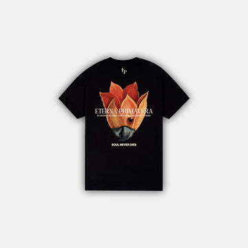 Camiseta Loro Flor Negro