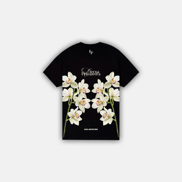 Camiseta Orquidea Negro