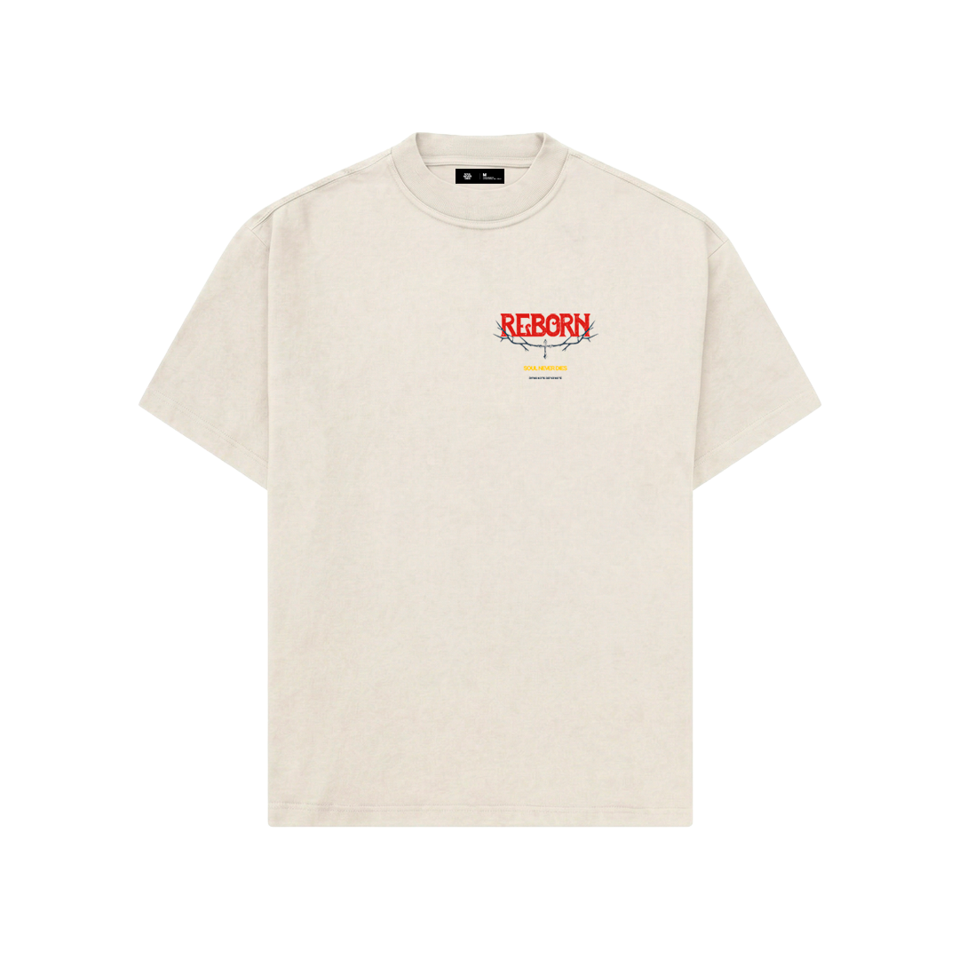 Camiseta VIDA ETERNA - OPEN VAULT - BLANCO CREMA
