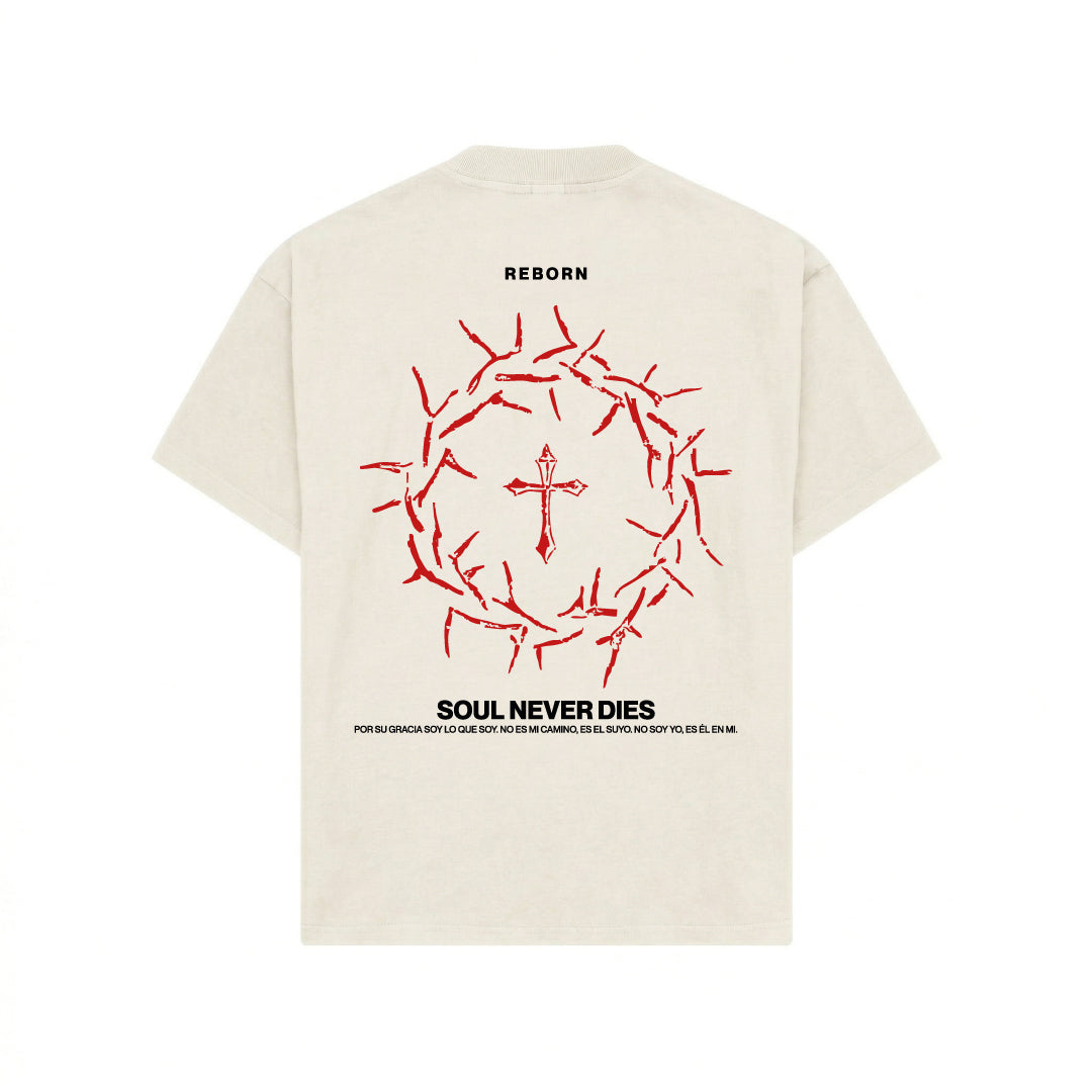 Camiseta Espinas - OPEN VAULT - Blanco crema