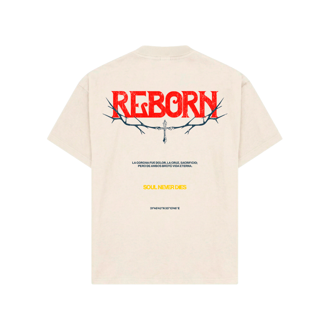 Camiseta VIDA ETERNA - OPEN VAULT - BLANCO CREMA